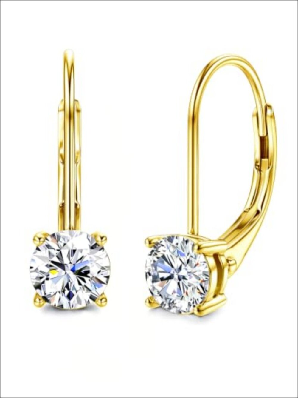D Color Moissanite Dangle Drop Earrings 925 Sterling Silver Lever Back